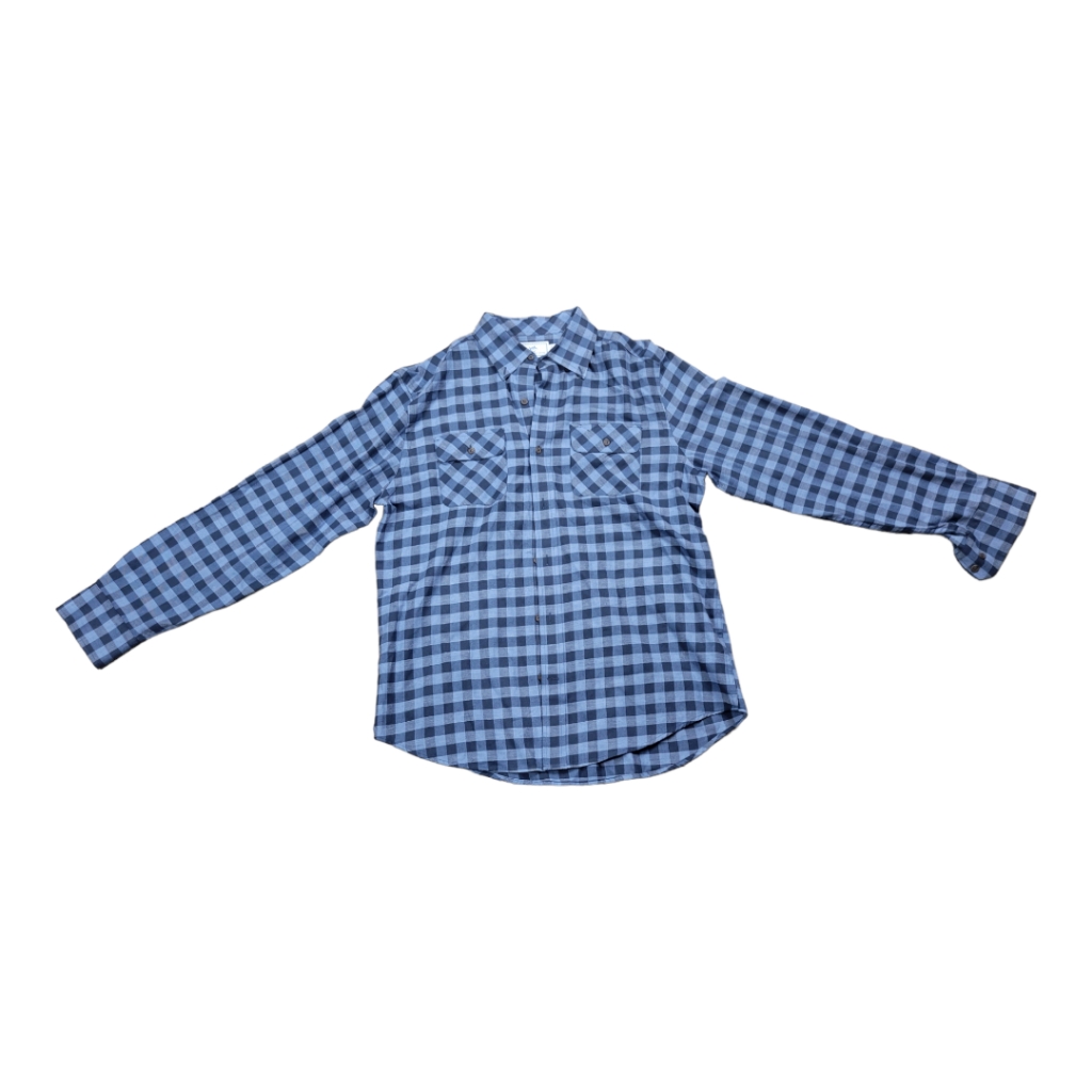 Use Southern Tide Men's Light And Dark Blue Plaid Button Down Shirt Sz Med